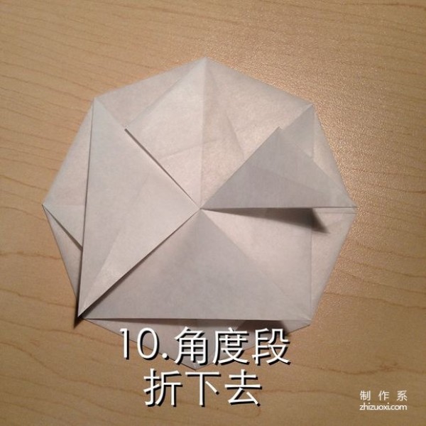 Origami illustrations and real-life tutorials on folding infinite geometric flowers using paper