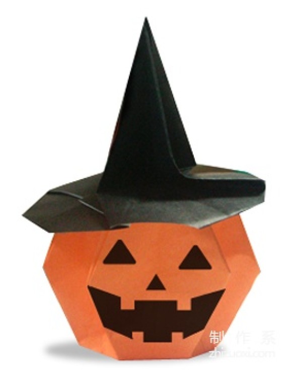 How to make origami pumpkin ghost box for Halloween origami