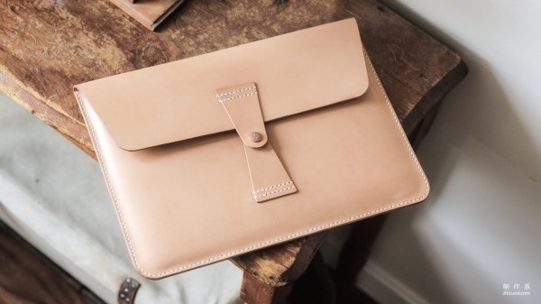 MacBook vegetable tanned leather computer protective case DIY tutorial (video)