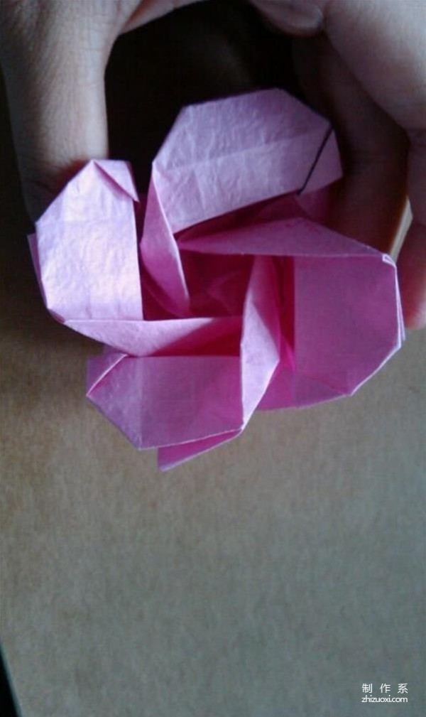 How to fold Hirundine paper rose, H.r rose handmade origami illustrated tutorial