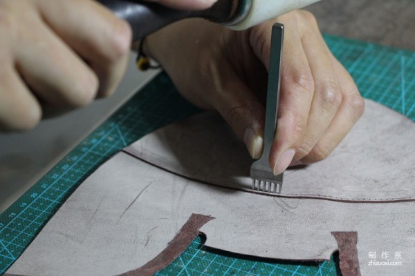 The making process of a pair of handmade work boots