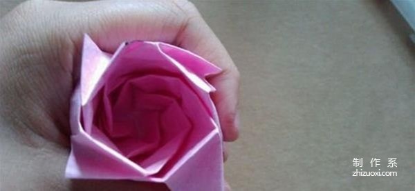 How to fold Hirundine paper rose, H.r rose handmade origami illustrated tutorial