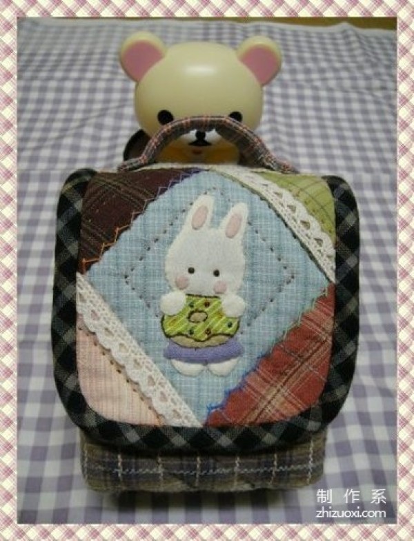 Greedy Rabbit, super small, super invincible mini school bag handmade fabric making tutorial