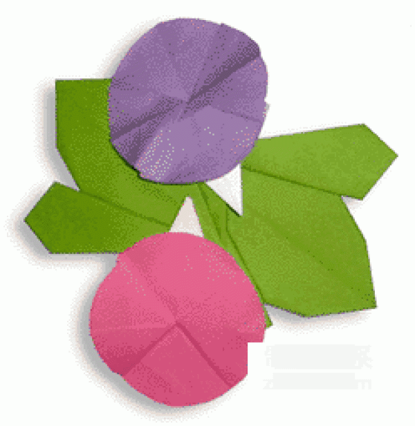 Tutorial on how to make origami petunias