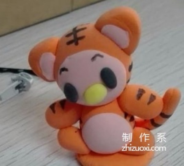 How to make a little tiger from ultra-light clay by hand