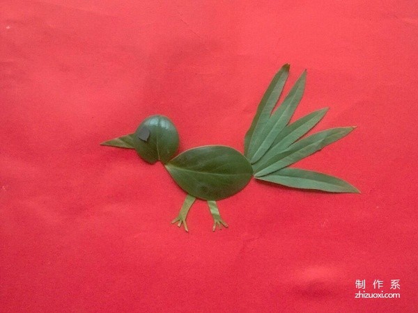 How to make handmade leaf stickers of foraging birds