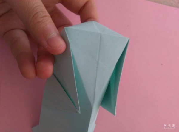 Simple DIY origami method for cute hippopotamus