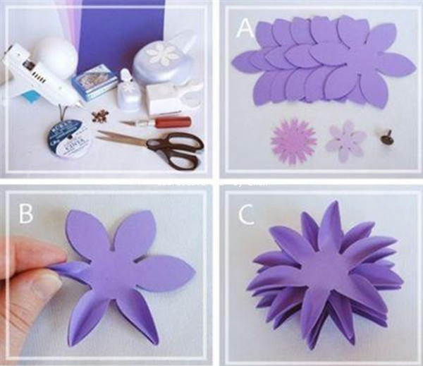 Three-dimensional flower handmade origami packaging box works