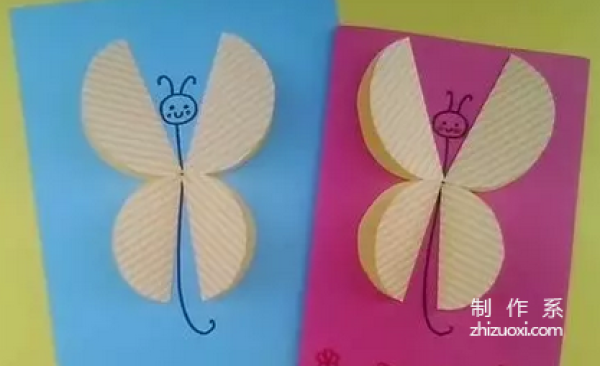 Simple DIY method for children to make butterfly patterns by hand