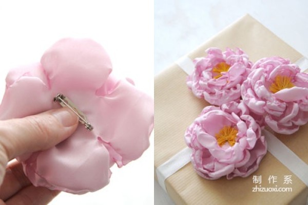 Artificial flowers made by handmade fabric DIY to create realistic flower decorations