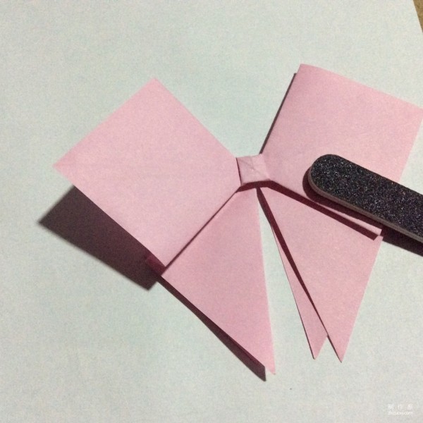 Very simple bow origami method illustrated tutorial