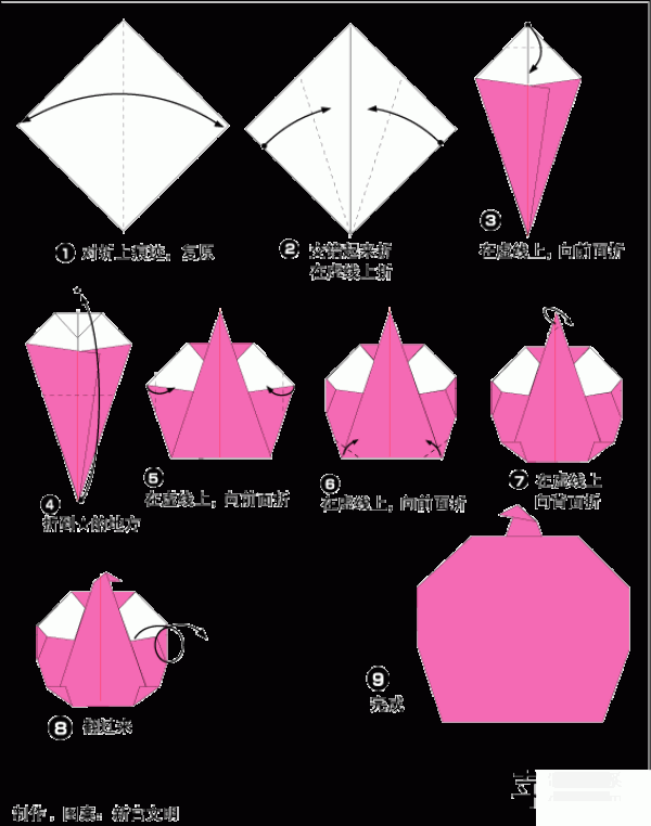 Apple origami method tutorial