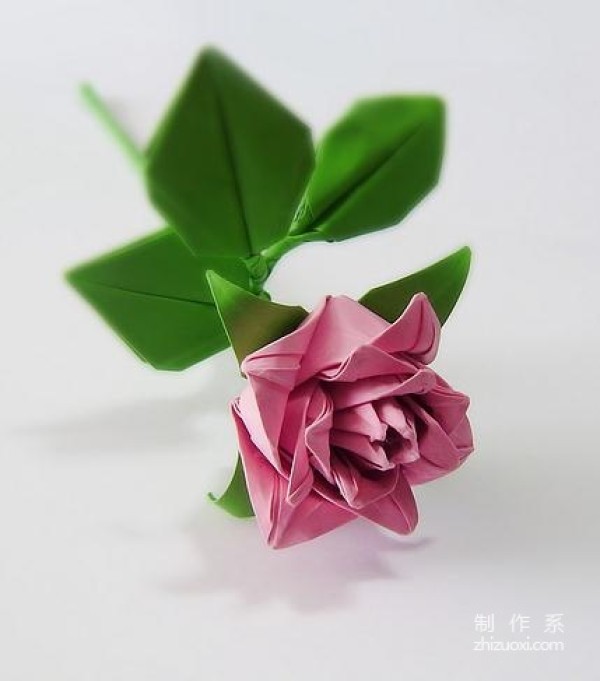 Illustrated tutorial on the origami method of curling roses