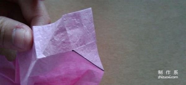 How to fold Hirundine paper rose, H.r rose handmade origami illustrated tutorial