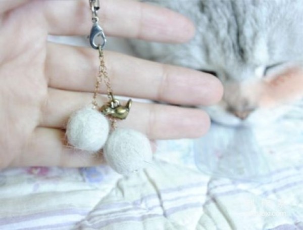 Creative Cat Felt Cat Hair Turns Waste into Treasures Handmade DIY Felt Ball Ornaments