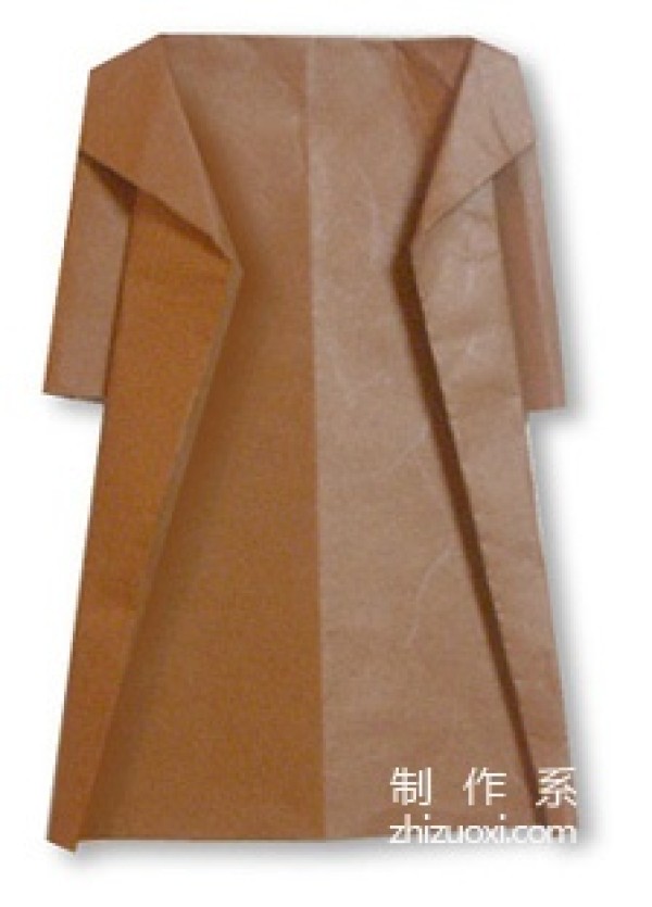 Origami clothing coat origami method