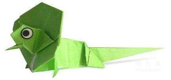 How to fold origami lizard for children