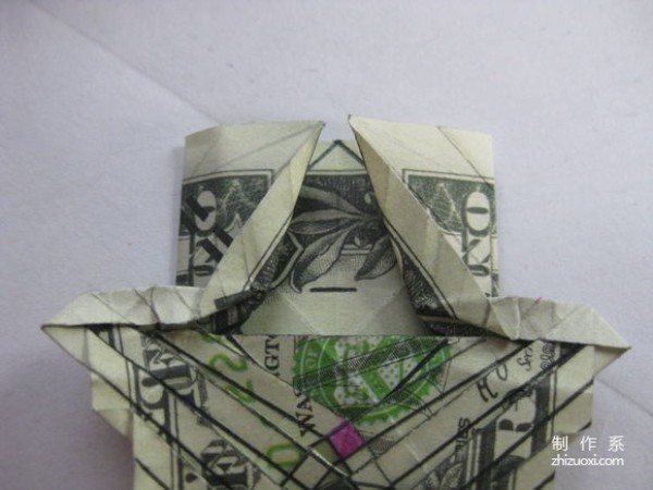 Detailed tutorial of dollar carp origami banknote real shot pictures