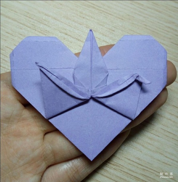 Creative paper cranes and hearts DIY handmade origami method of paper cranes