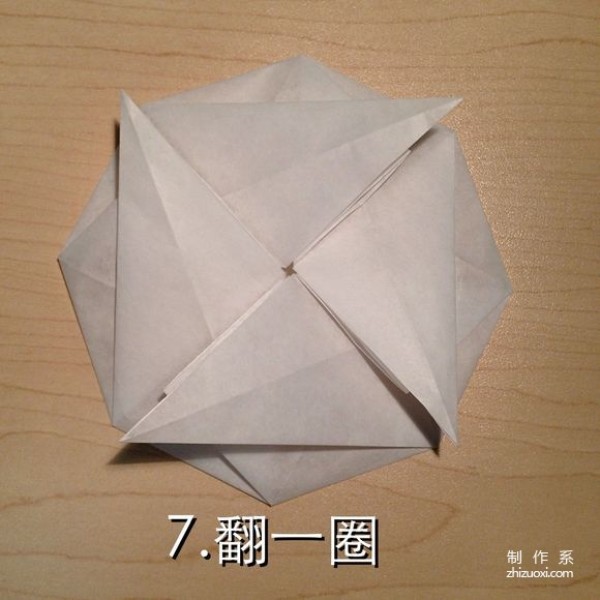 Origami illustrations and real-life tutorials on folding infinite geometric flowers using paper