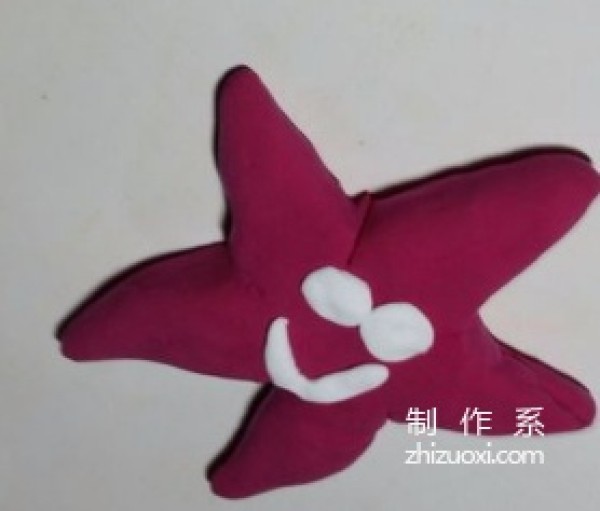 Illustration of the steps for making cute starfish clay