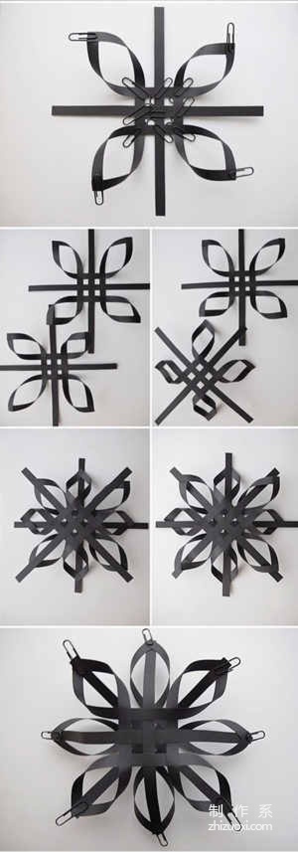 DIY tutorial for making 3D exquisite snowflake patterns