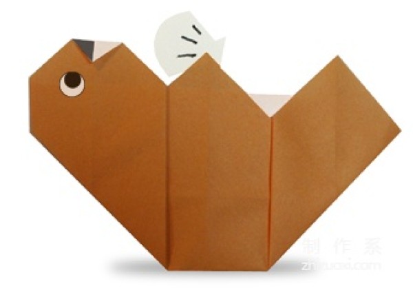 How to make origami sea otter for children