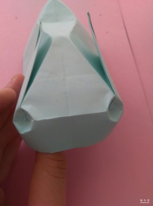 Simple DIY origami method for cute hippopotamus