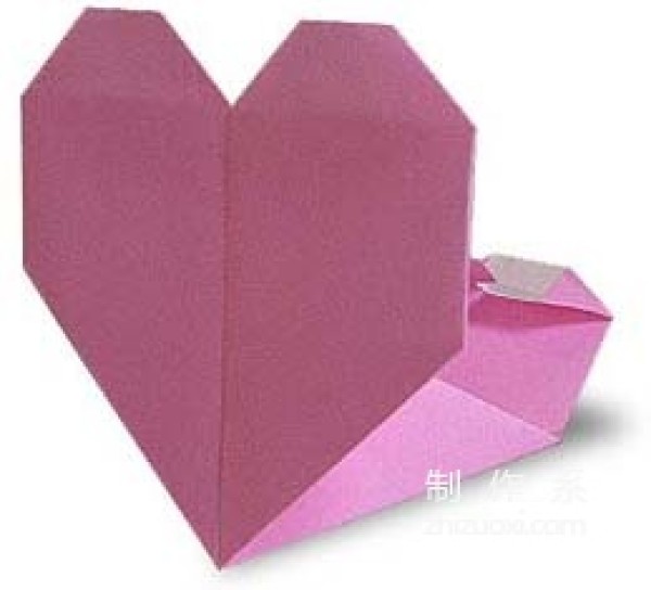 Origami method of love heart-shaped packet