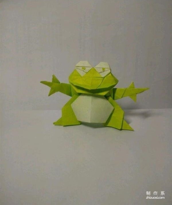 Super realistic animal origami DIY illustration of paper frog origami method