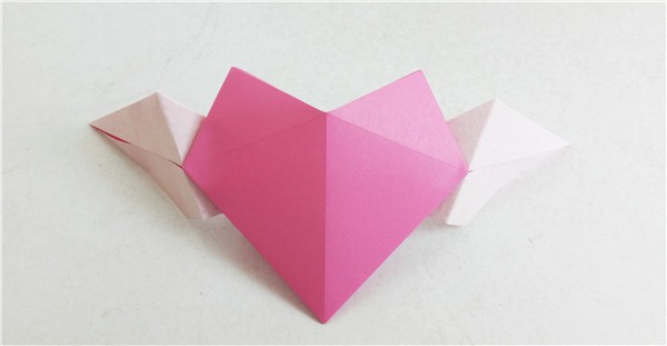 Wings and Heart Origami, heart-shaped origami heart with wings latest illustrated tutorial