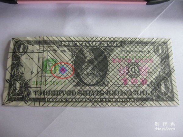 Detailed tutorial of dollar carp origami banknote real shot pictures