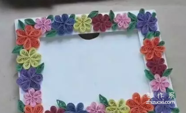 How to DIY flower photo frame using paper crepe paper