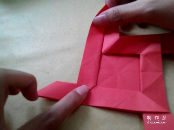 Illustration of DIY origami method of beautiful windmill rose flower