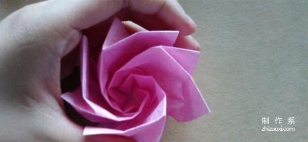 How to fold Hirundine paper rose, H.r rose handmade origami illustrated tutorial