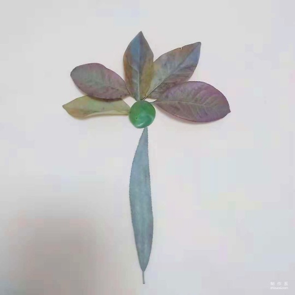 Orchid leaves sticker puzzle step-by-step tutorial