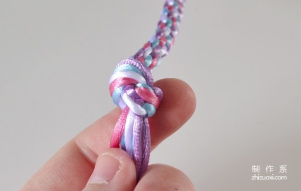 Color rope hand-woven fresh and beautiful bracelet tutorial