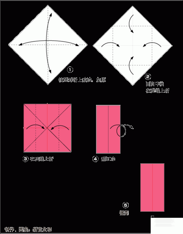 Illustrated origami tutorial for the English letter I