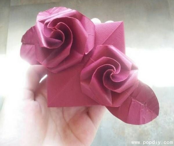 DIY paper craft creative handmade origami to make beautiful and lovely rose boxes