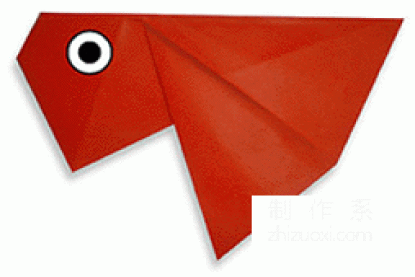 Simple origami goldfish step-by-step tutorial for children