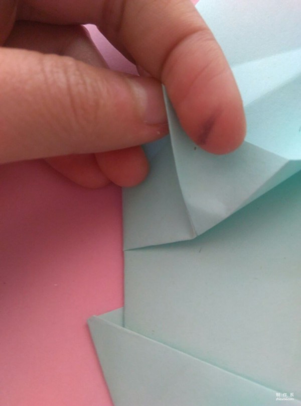 Simple DIY origami method for cute hippopotamus