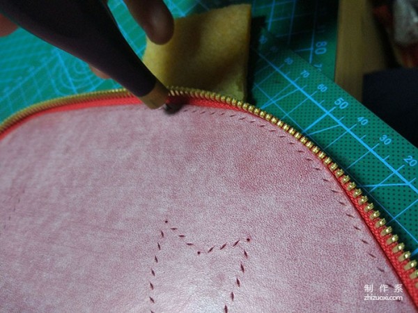 Making shell bags (burgundy fog wax)