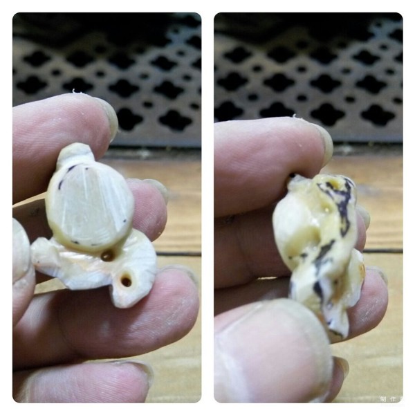 Hand carving method of stone wintersweet fan pendant