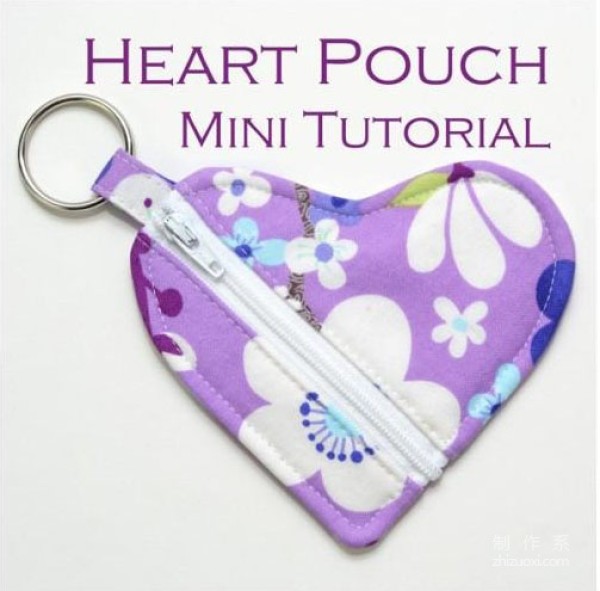 Make a beautiful little love bag with handmade fabrics, DIY tutorials for clutch bags and handmade key bags