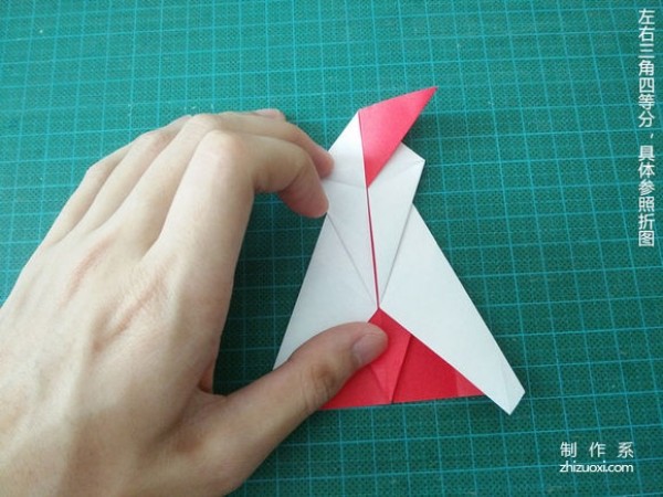 Simple Christmas Crane Origami Illustration Complete Tutorial