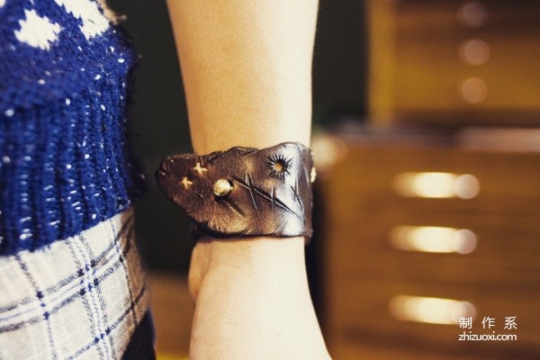 Wasteland Style Leather Trim Bracelet Making Tutorial