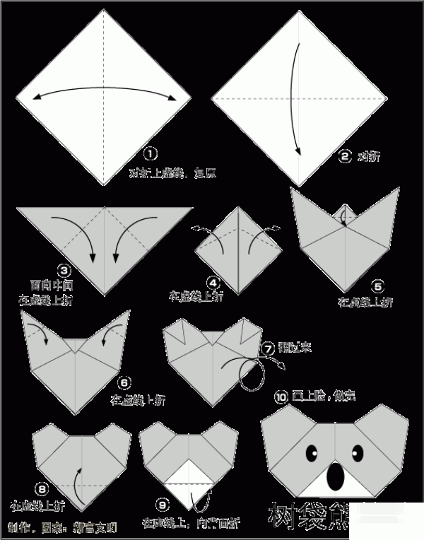 How to Origami Koalas Face for Kids