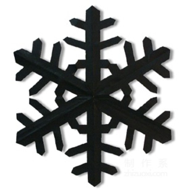 Simple method for children’s paper cutting tutorial of Christmas snowflakes