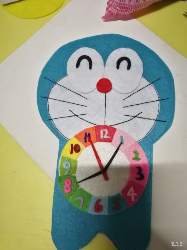 Handmade non-woven fabric handmade cute Doraemon Doraemon cat Doraemon handmade method