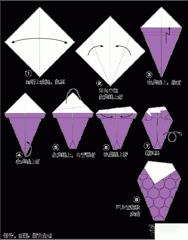 Grape origami method